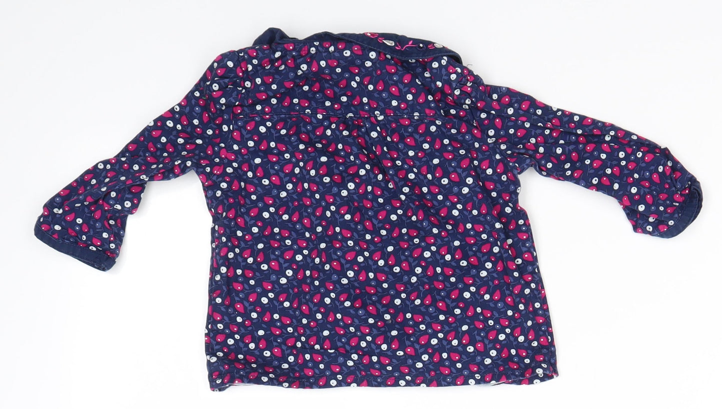 JoJo Maman Bébé Baby Multicoloured Floral  Basic Blouse Size 6-9 Months