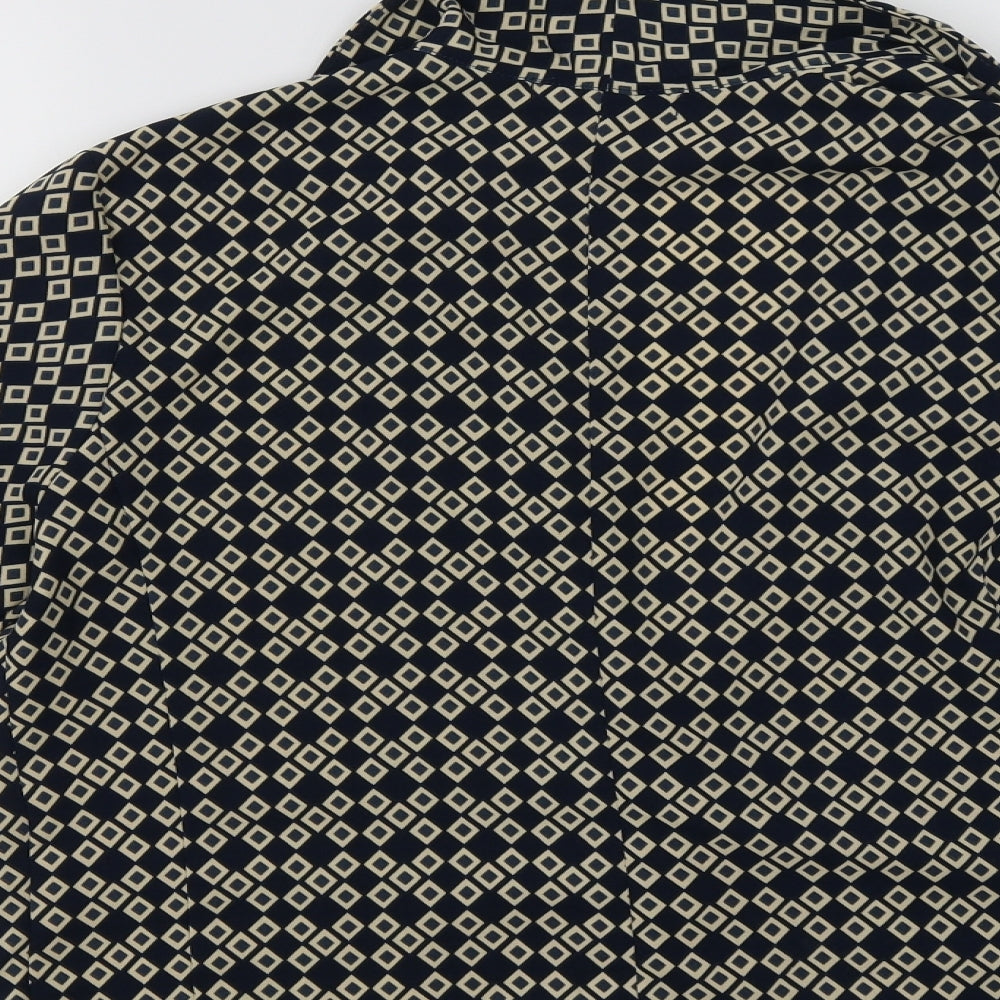 Primark Womens Blue Geometric  Jacket Blazer Size 10