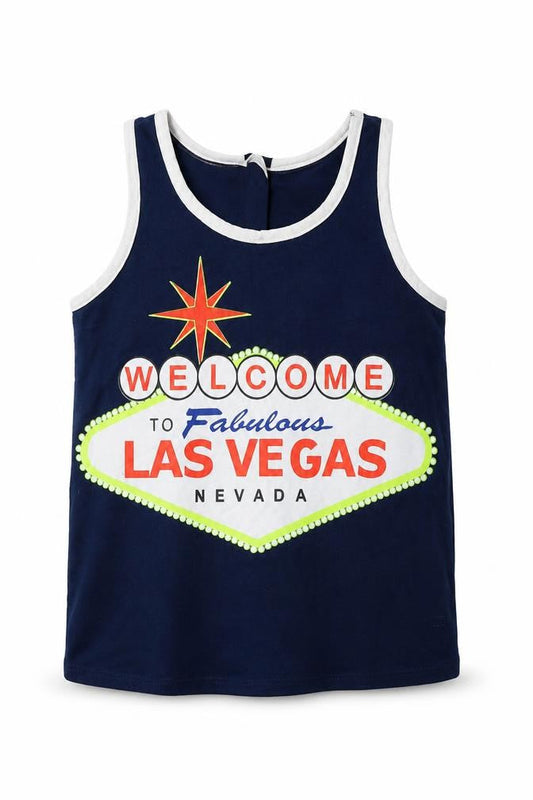 Shelor Girls Blue   Basic Tank Size 4 Years  - Las Vegas