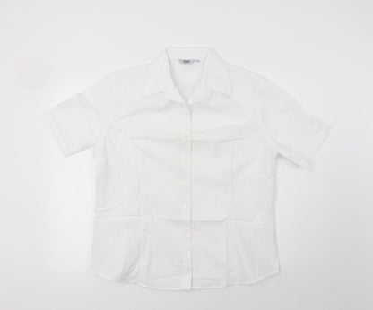 Disley Womens White   Basic Button-Up Size 18