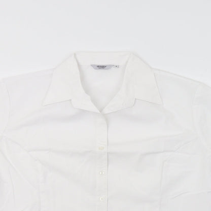 Disley Womens White   Basic Button-Up Size 18