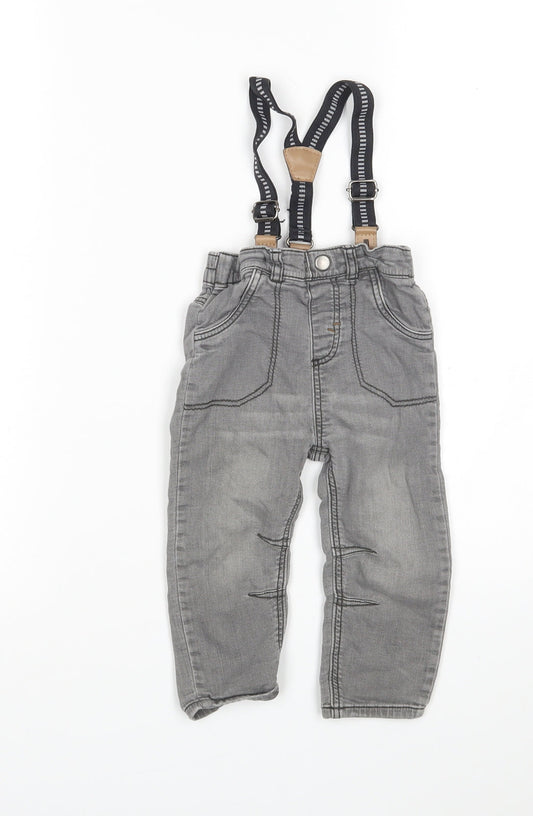 George Boys Grey    Jeans Size 12-18 Months  - Suspenders