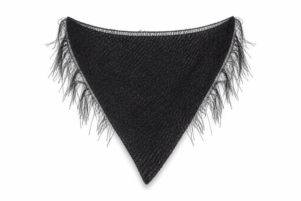 Preworn Womens Black Striped   Shawl/Wrap