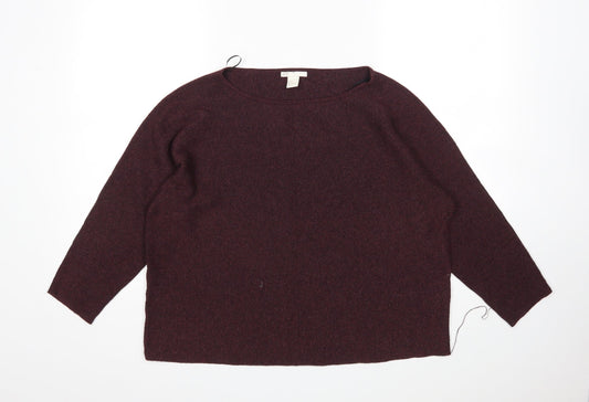 H&M Womens Purple   Pullover Jumper Size L