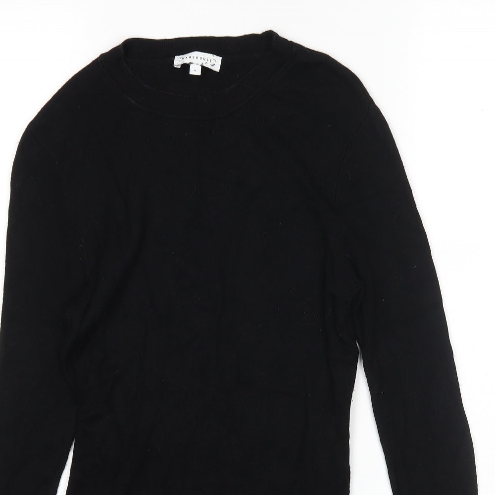 Warehouse Womens Black   Pullover Jumper Size 8