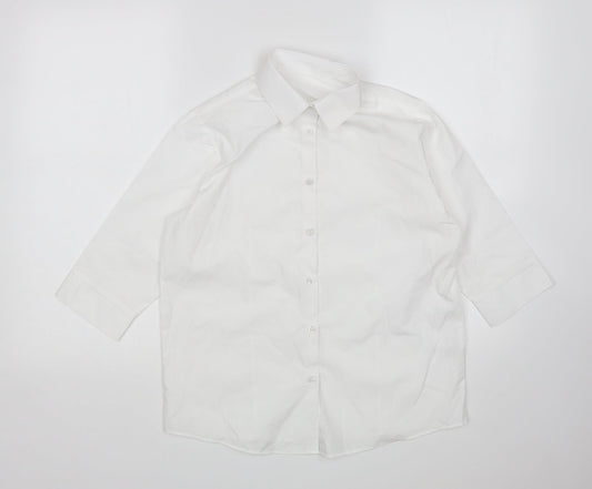 George Boys White   Basic Button-Up Size 13-14 Years