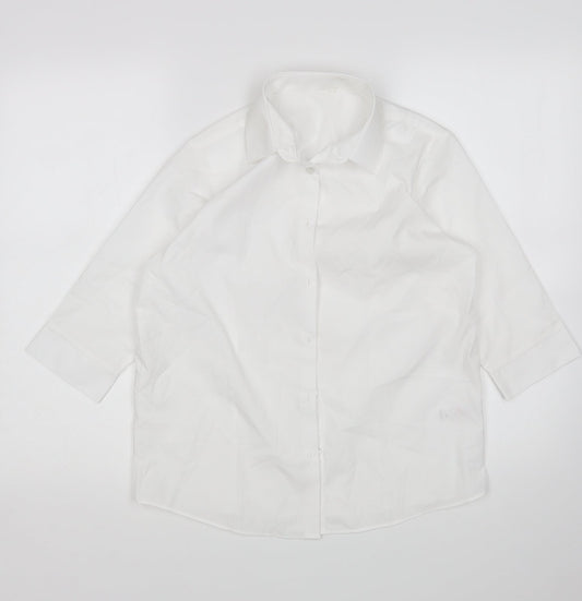 George Boys White   Basic Button-Up Size 13-14 Years