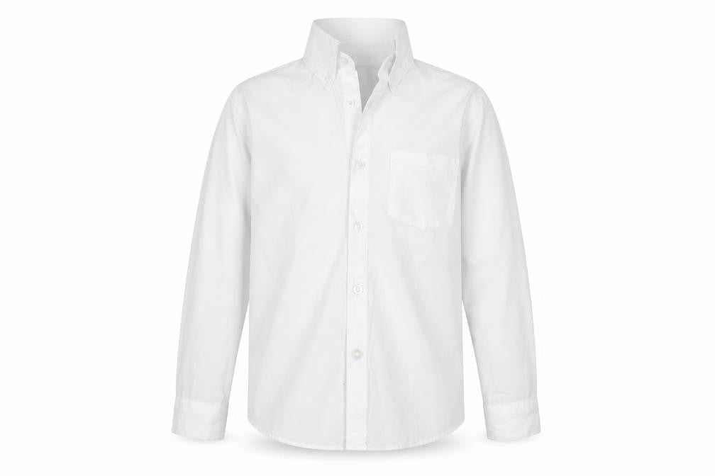 George Boys White   Basic Button-Up Size 7-8 Years
