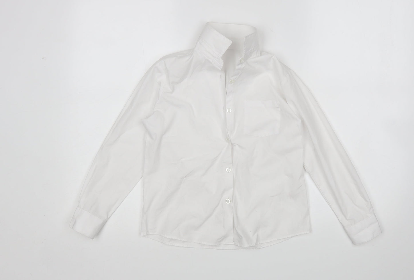George Boys White   Basic Button-Up Size 7-8 Years