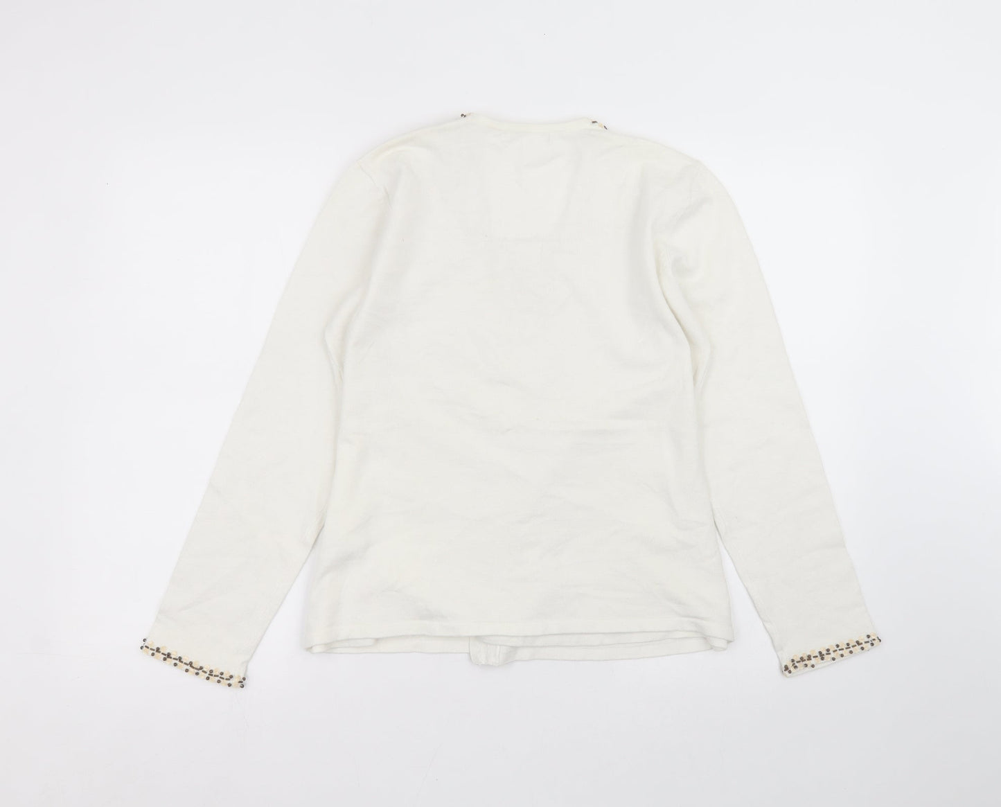 Viz-A-Viz Womens White   Cardigan Jumper Size 12
