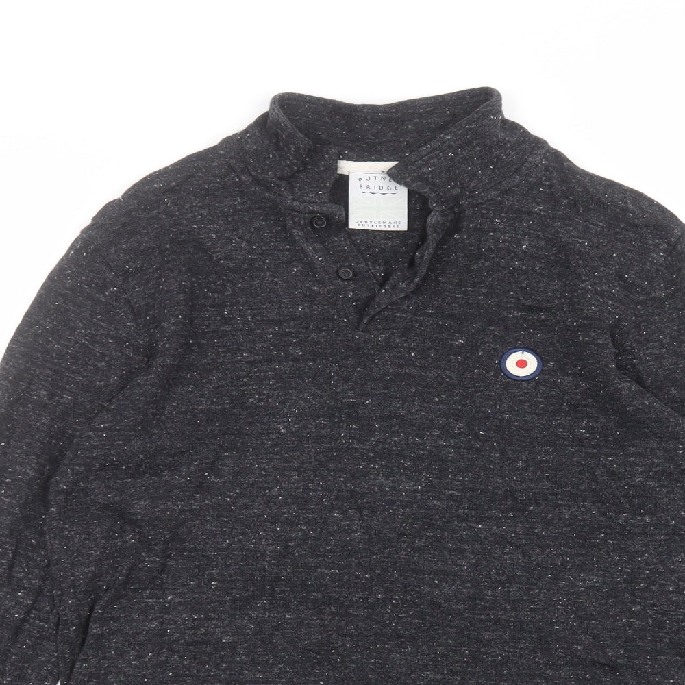 Putney Bridge Mens Black   Pullover Jumper Size S