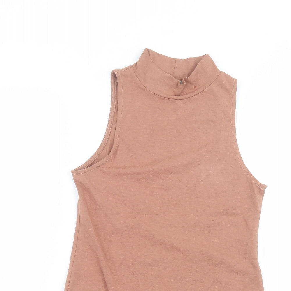 ASOS Womens Brown   Bodysuit One-Piece Size 10