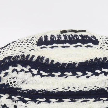 Joanna Hope Womens White Striped  Pullover Jumper Size 16