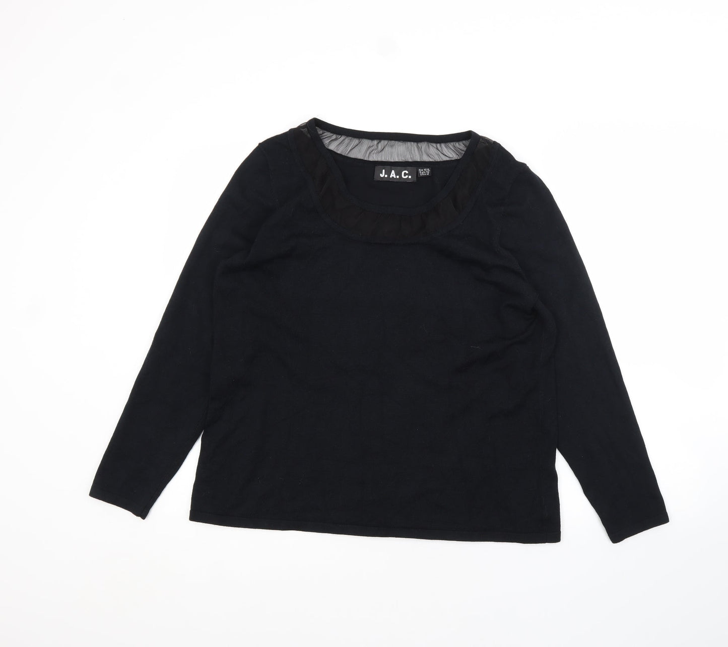 J.A.C. Womens Black   Basic T-Shirt Size XL