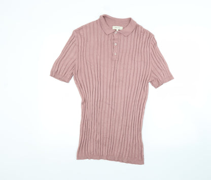 Preloved River Island Womens Pink   Basic Polo Size L - Front