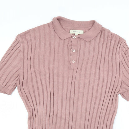 Preloved River Island Womens Pink   Basic Polo Size L - Detail