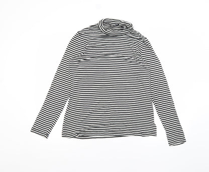 Preloved ESMARA Womens White Striped  Basic T-Shirt Size M - Front