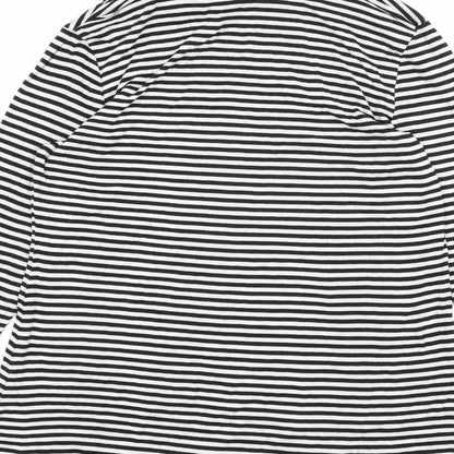 Preloved ESMARA Womens White Striped  Basic T-Shirt Size M - Label