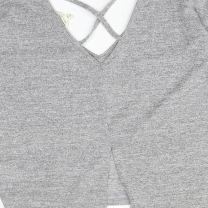 Preloved Miss Selfridge Womens Grey   Basic T-Shirt Size 10 - Label