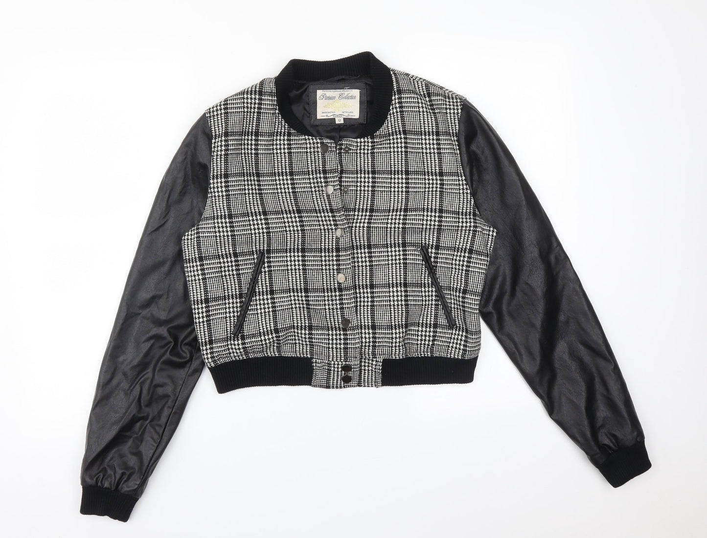 PARISIAN Womens Multicoloured Houndstooth  Overcoat Coat Size 12