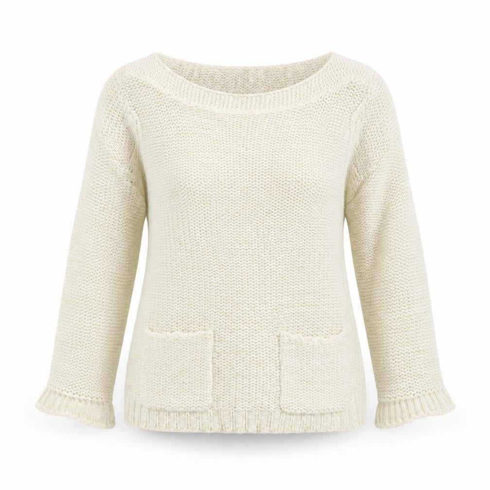 Urban Revival Womens Beige  Knit Pullover Jumper Size M