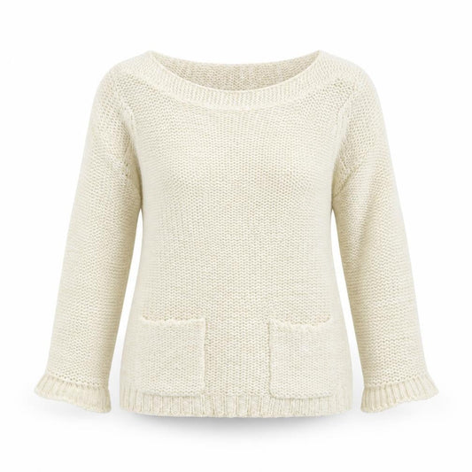 Urban Revival Womens Beige  Knit Pullover Jumper Size M