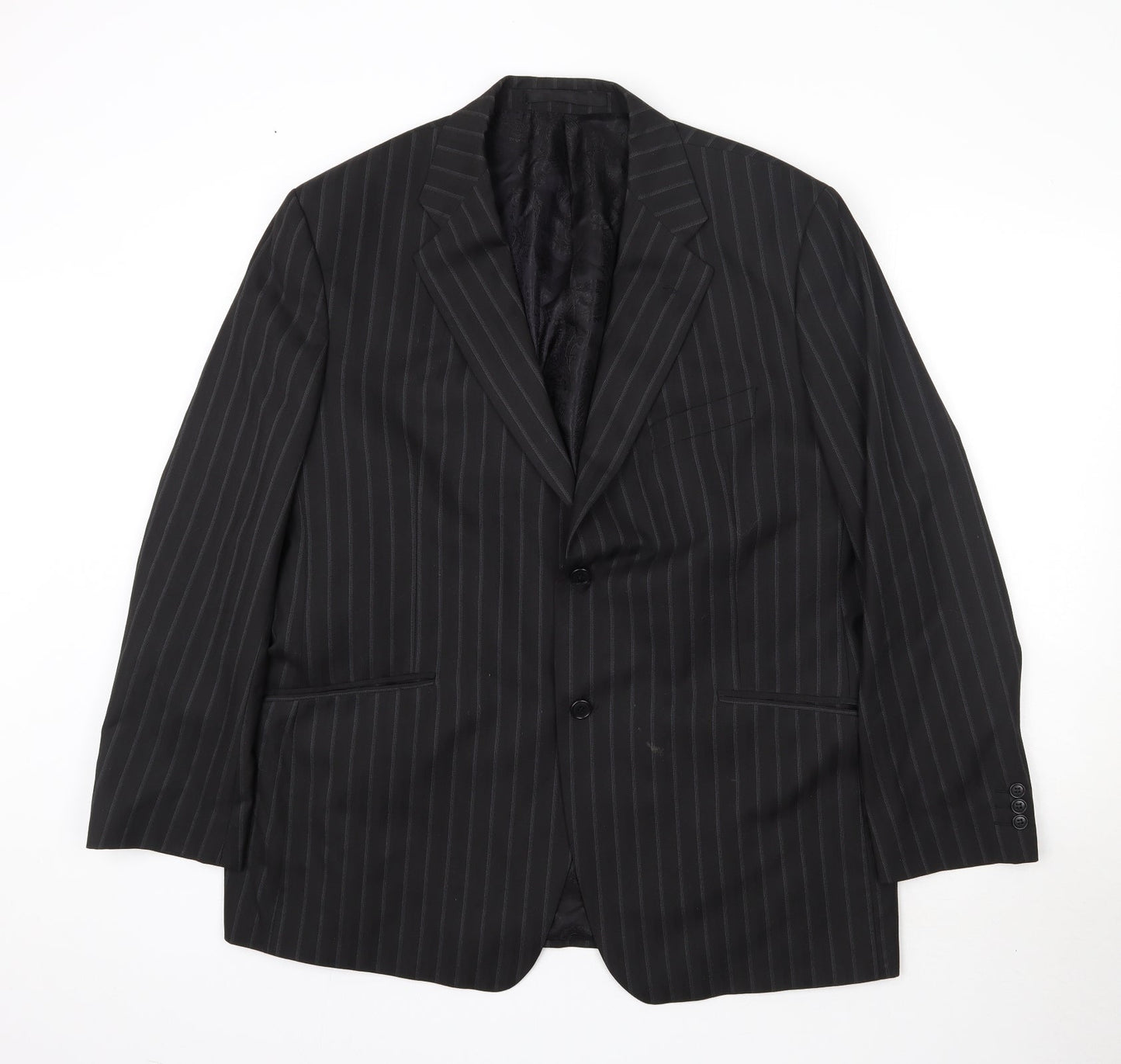 Marks and Spencer Mens Black Striped  Jacket Suit Jacket Size M