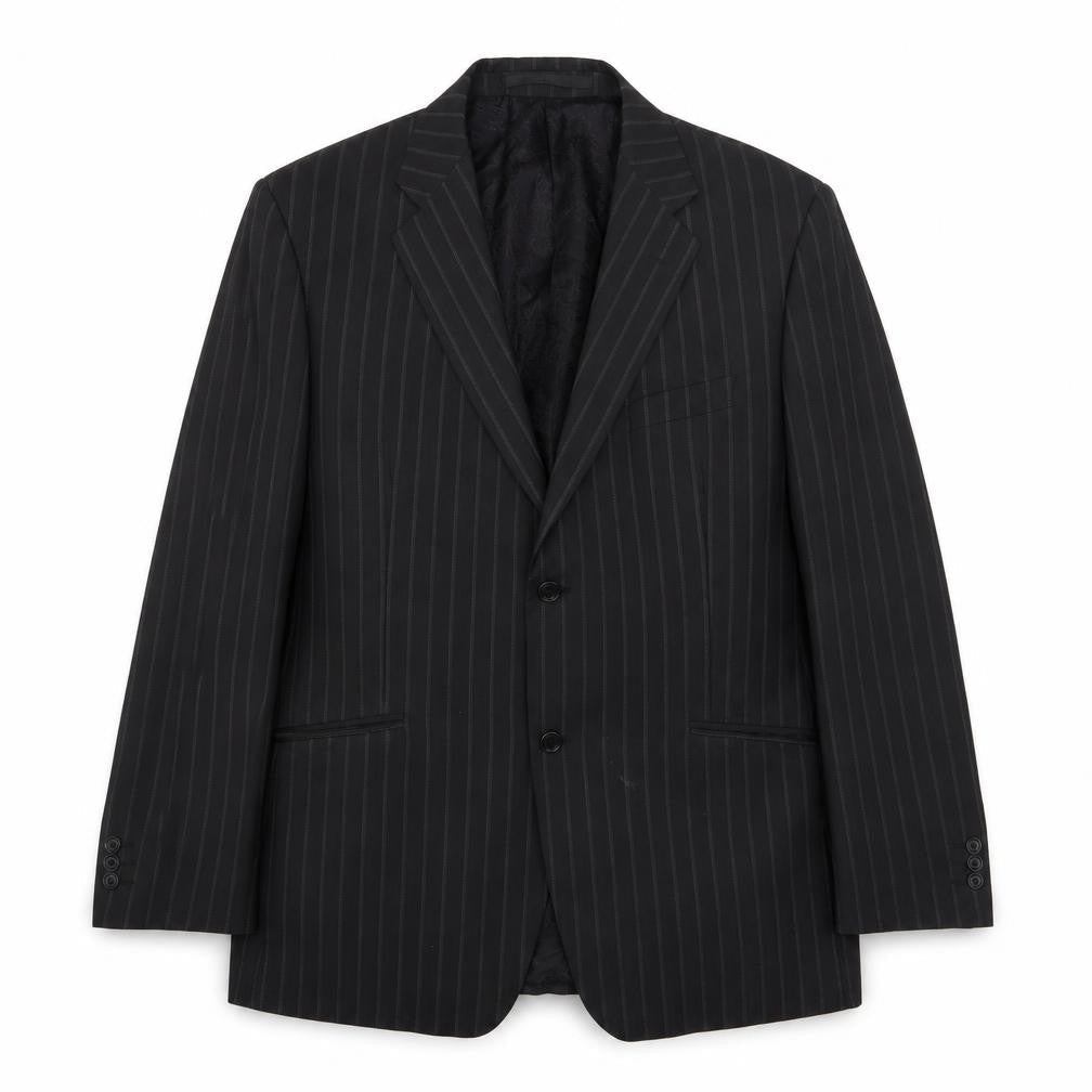 Marks & Spencer Mens Black Striped  Jacket Suit Jacket Size M