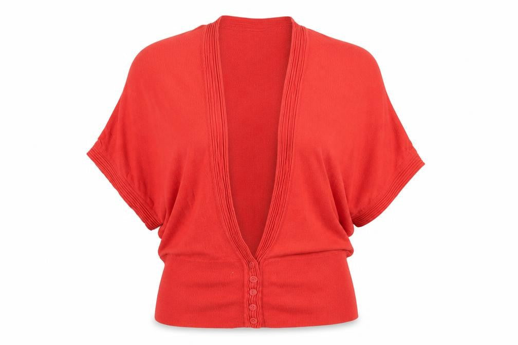 Marks & Spencer Womens Red  Knit Cardigan Jumper Size 14