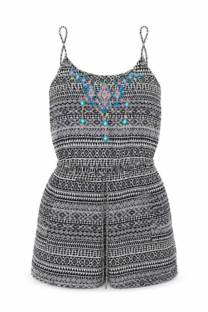 Atmosphere Womens Black Geometric  Playsuit One-Piece Size 8