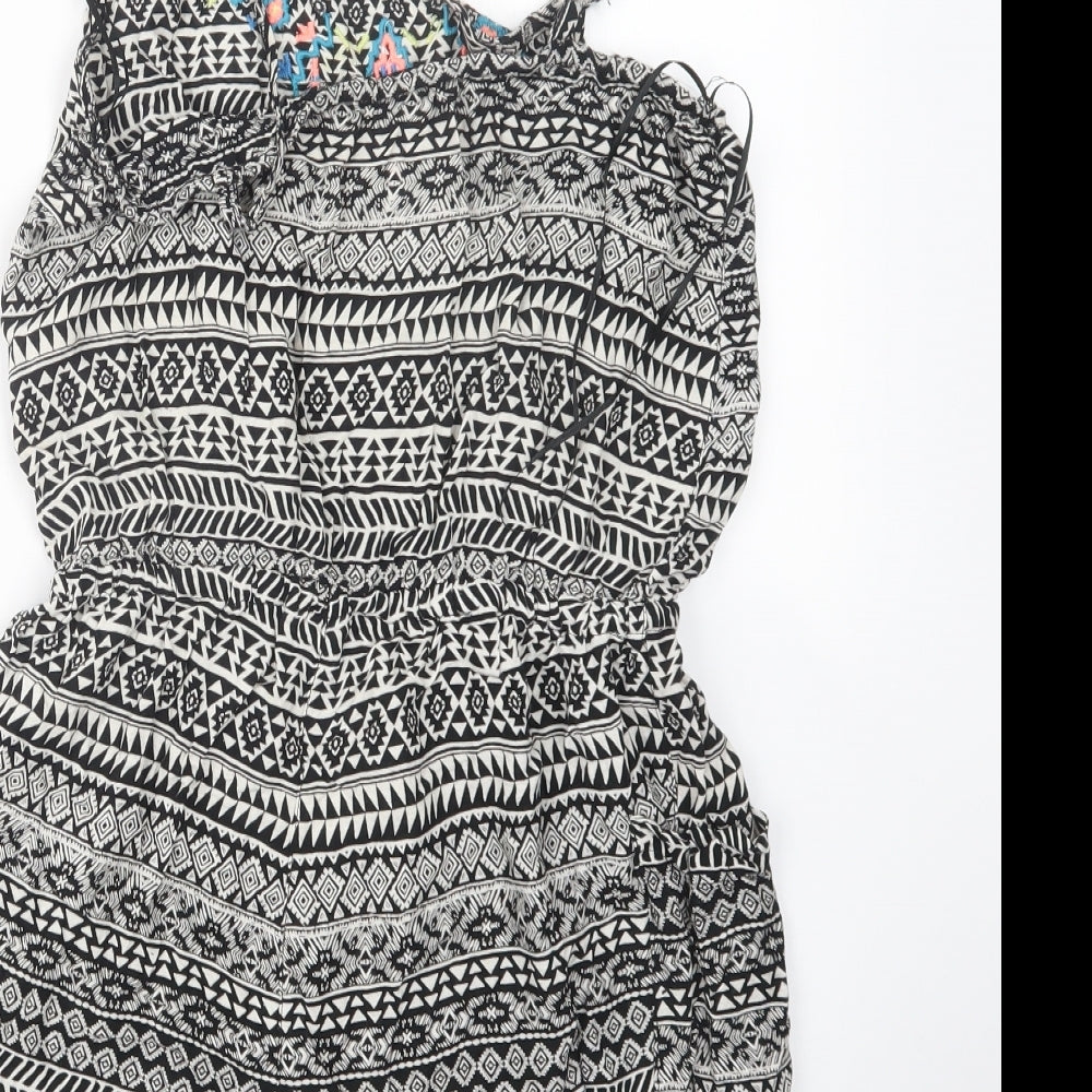Atmosphere Womens Black Geometric  Playsuit One-Piece Size 8