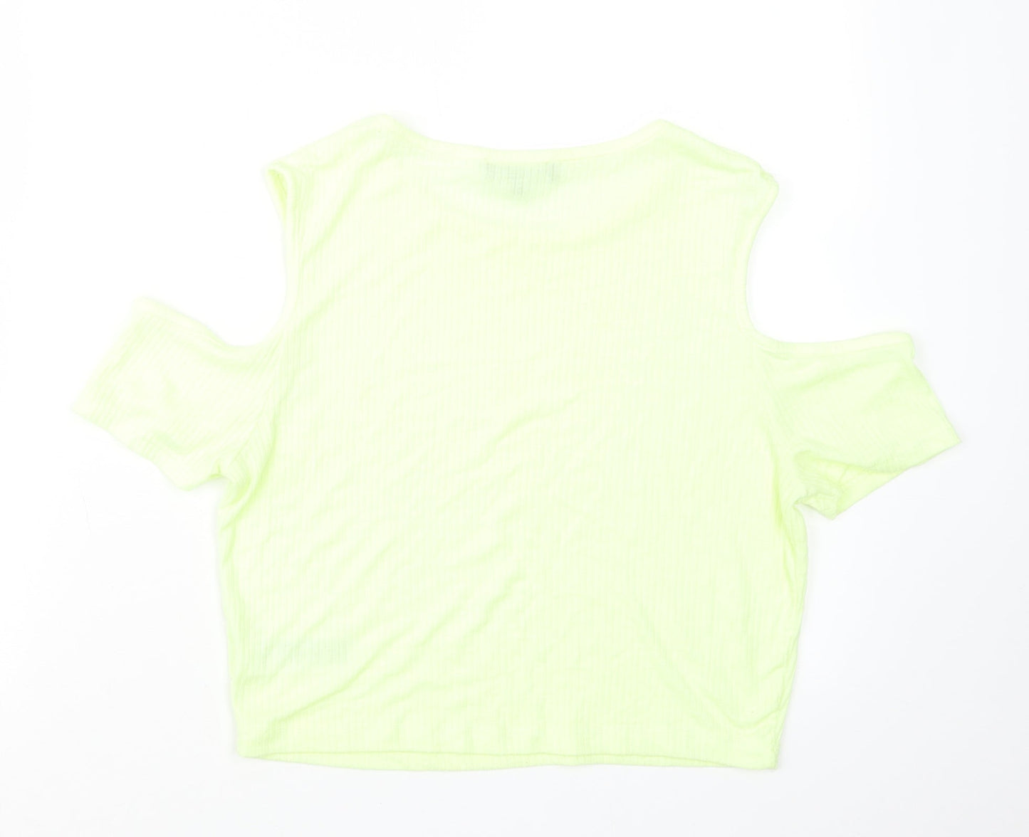New Look Womens Green   Cropped T-Shirt Size 14