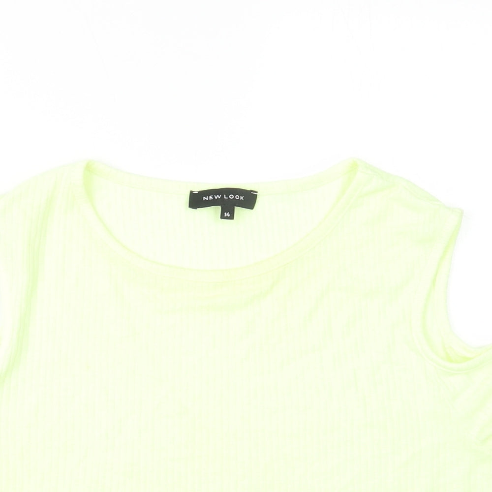 New Look Womens Green   Cropped T-Shirt Size 14