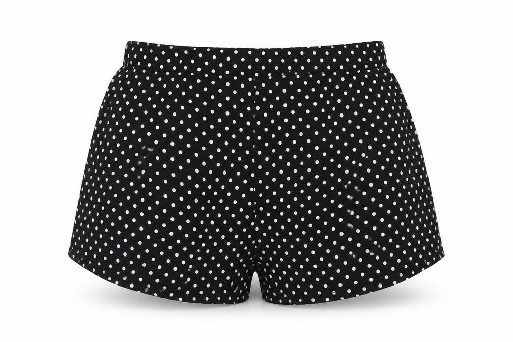 PRETTYLITTLETHING Womens Black Polka Dot  Hot Pants Shorts Size 12