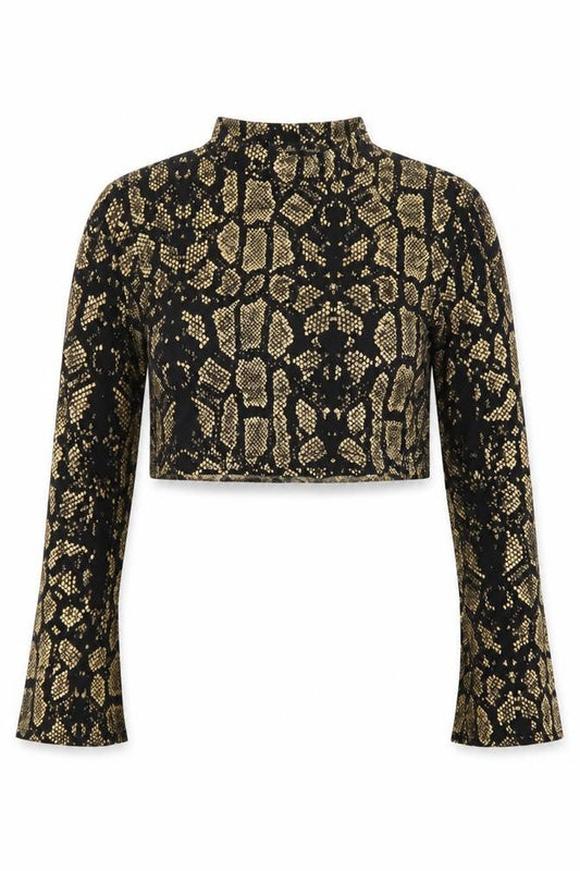 Bella Moda Womens Black   Cropped T-Shirt Size 10