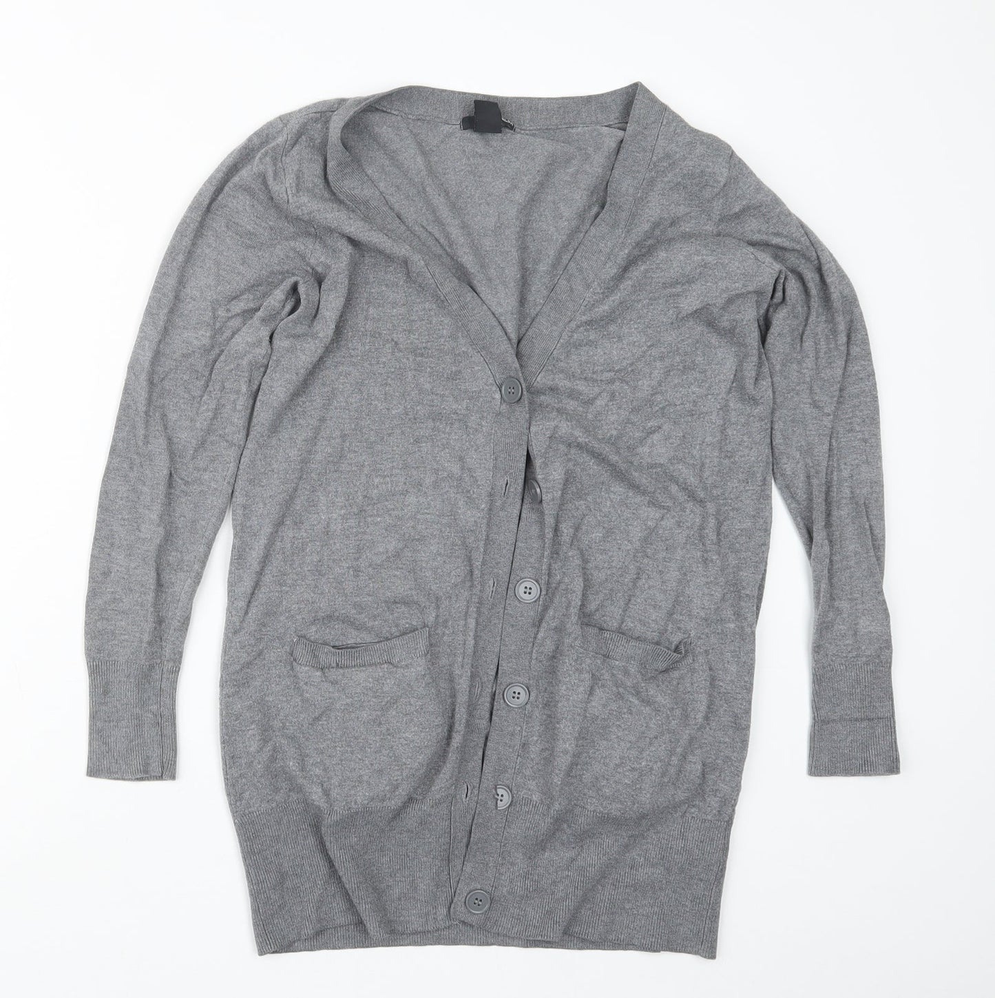 H&M Womens Grey   Cardigan Jumper Size S