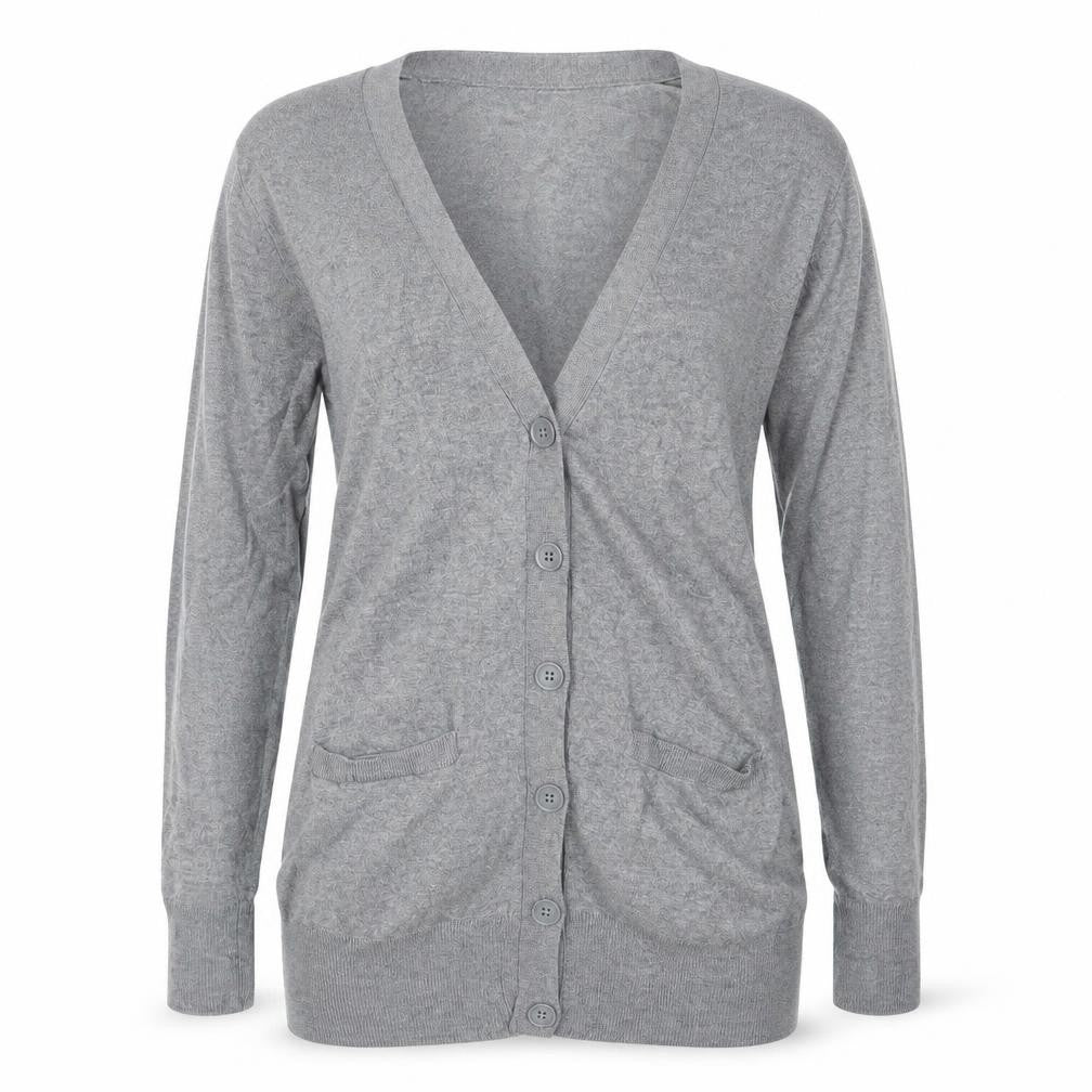 H&M Womens Grey   Cardigan Jumper Size S