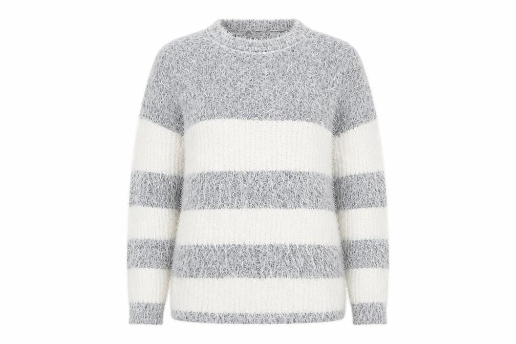 buisdaei Womens Multicoloured Striped  Pullover Jumper Size M