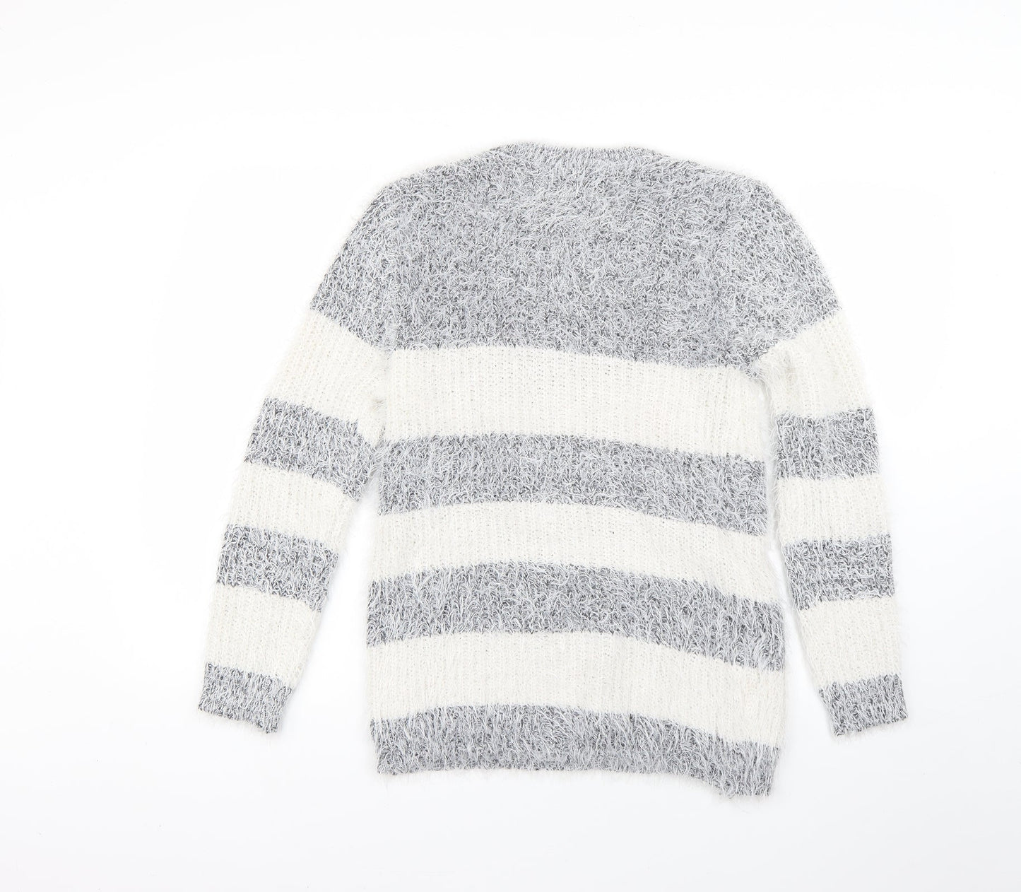 buisdaei Womens Multicoloured Striped  Pullover Jumper Size M