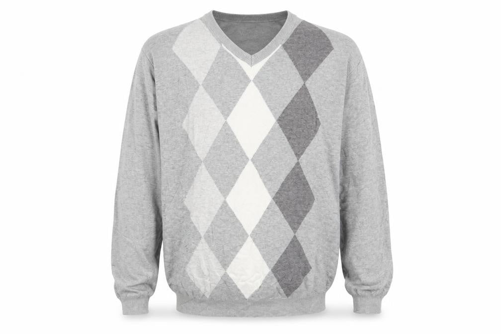 Cedarwood State Mens Multicoloured Argyle/Diamond Pullover Jumper Size XL