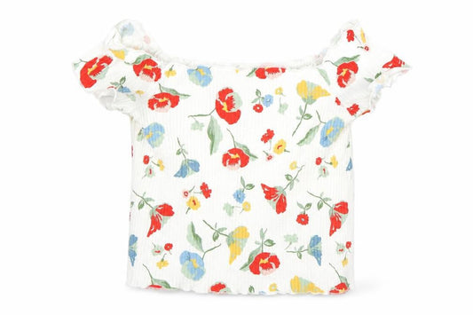 Zara Womens Multicoloured Floral  Basic Blouse Size M