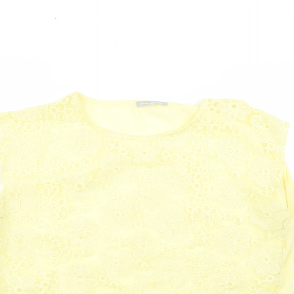 redherring Womens Yellow   Basic Blouse Size 16