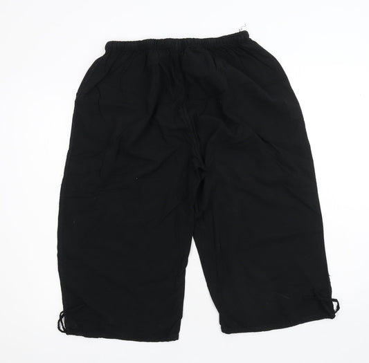Moda Impression Womens Black   Cropped Trousers Size 30 in