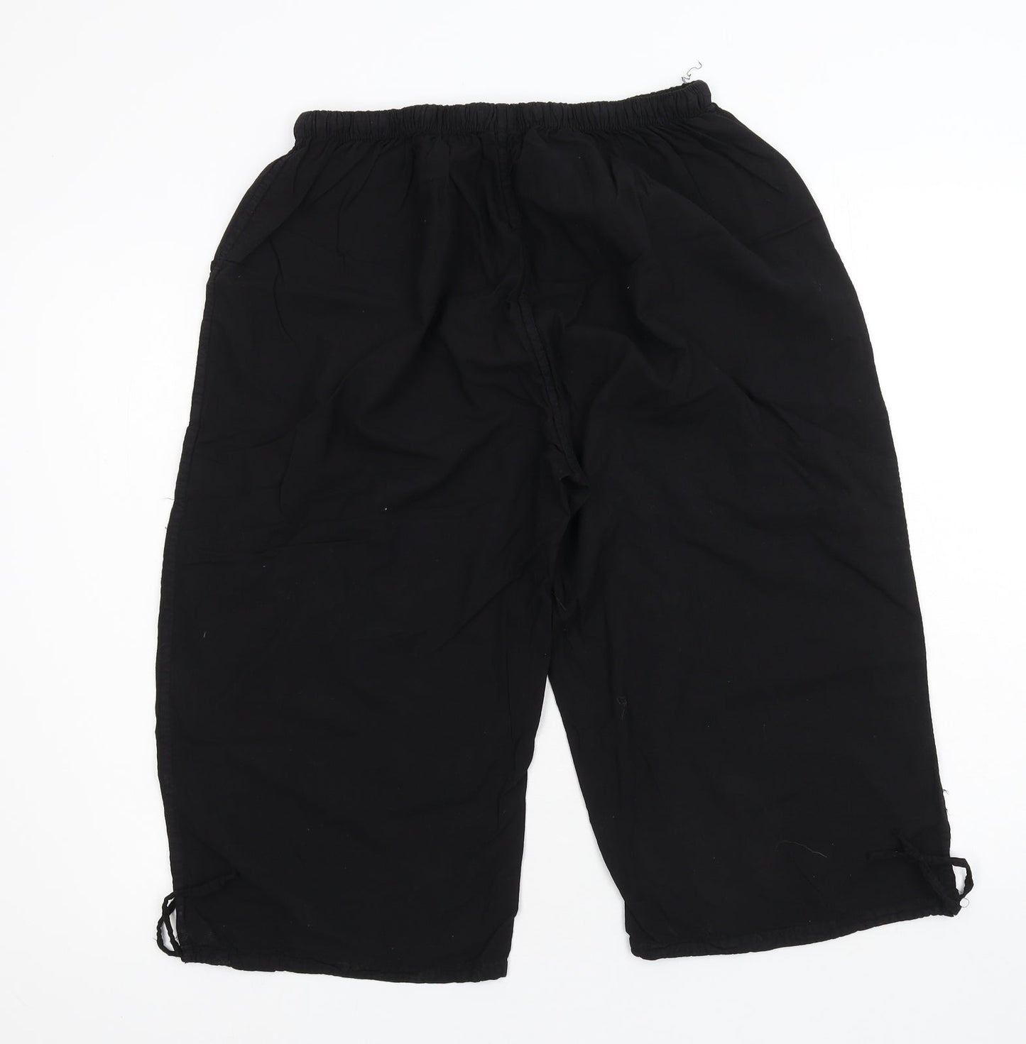 Moda Impression Womens Black   Cropped Trousers Size 30 in