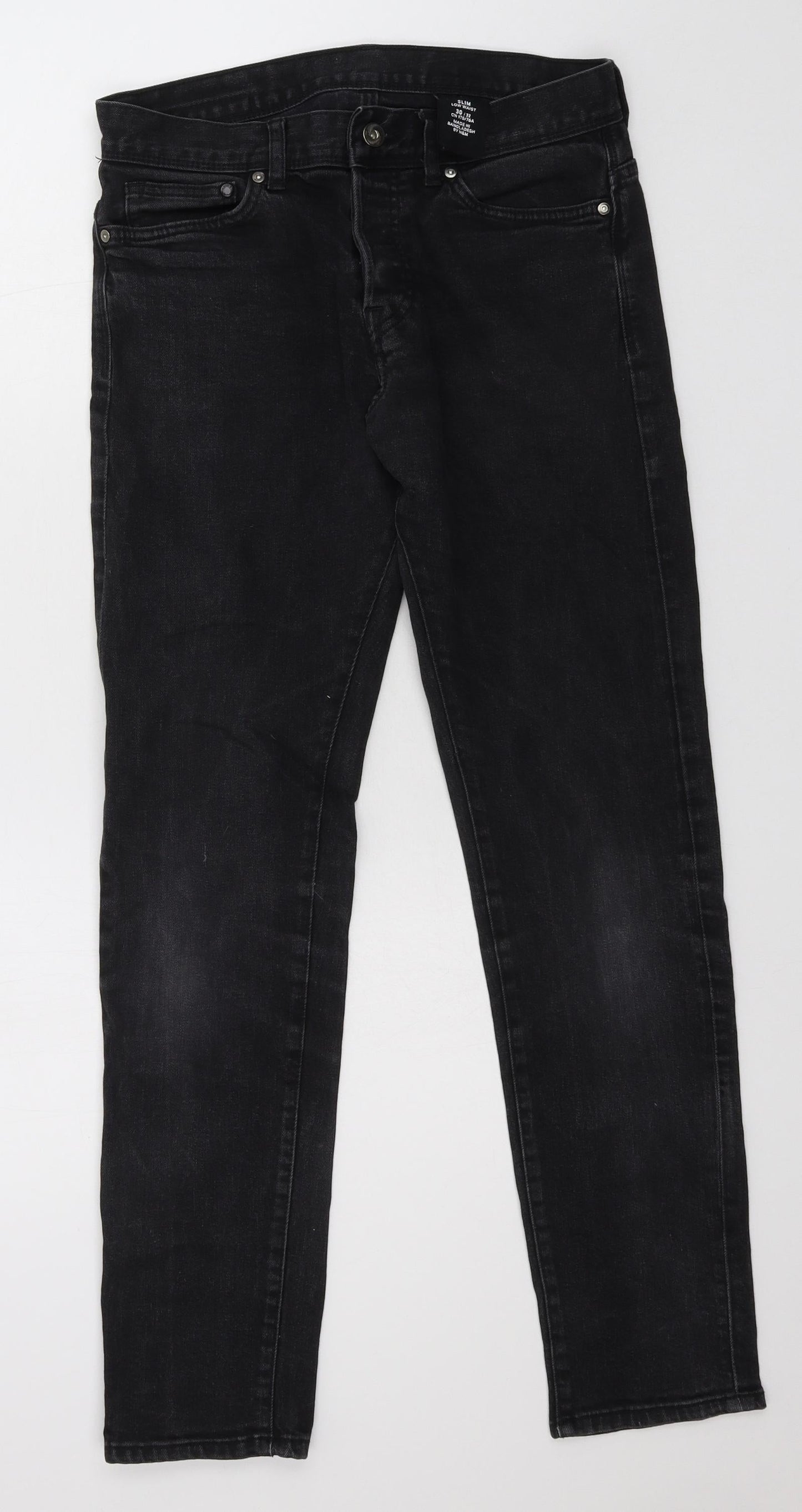 H&M Womens Grey  Denim Skinny Jeans Size 30 in L32 in