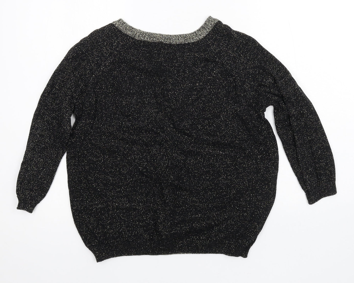 River Island Womens Black  Knit Pullover Jumper Size 10