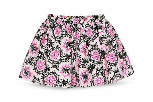 Max C Womens White Floral  Flare Skirt Size 12