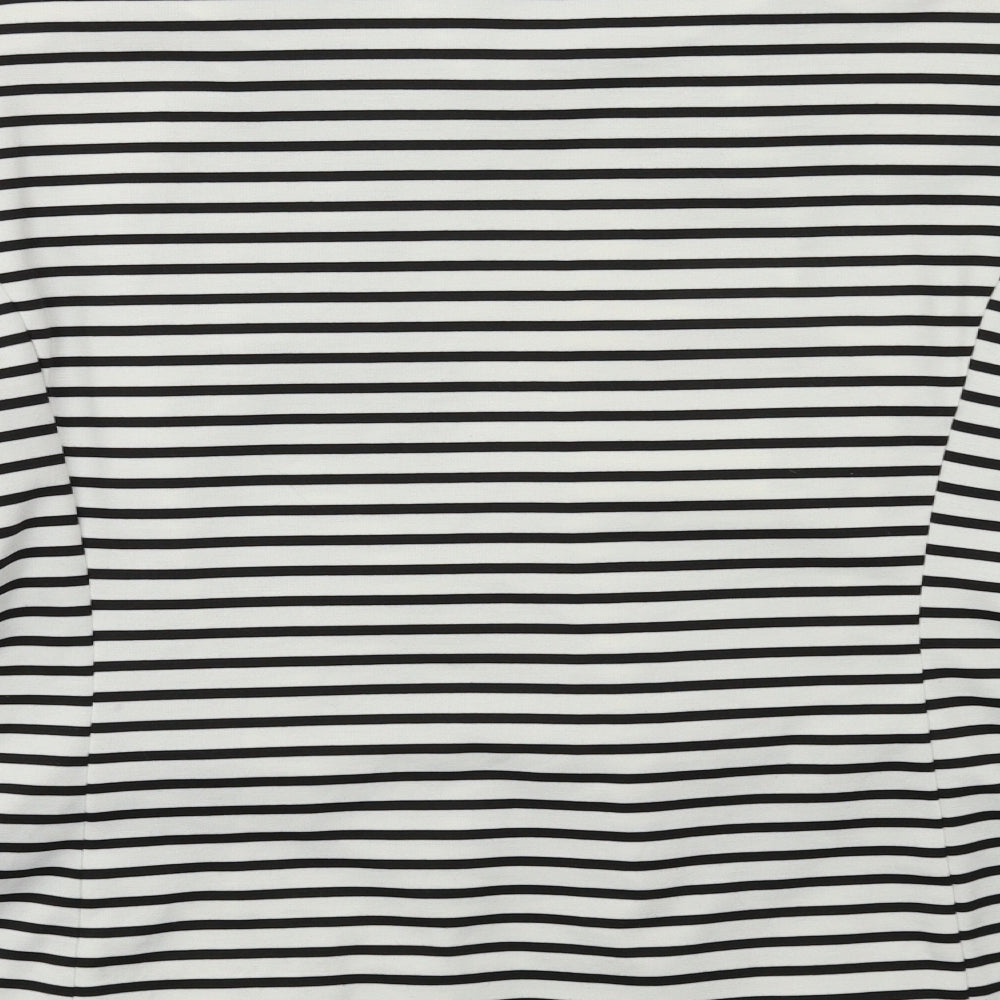 Marks and Spencer Womens White Striped  Jacket  Size 18
