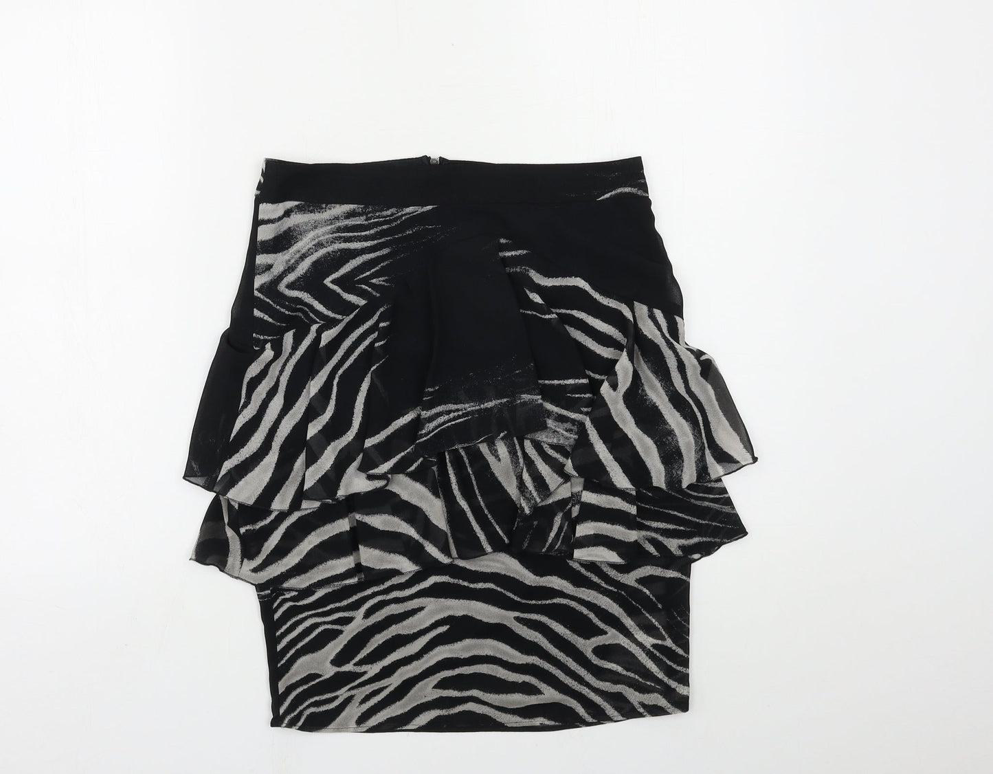 Zara Womens Black Animal Print  Straight & Pencil Skirt Size XS
