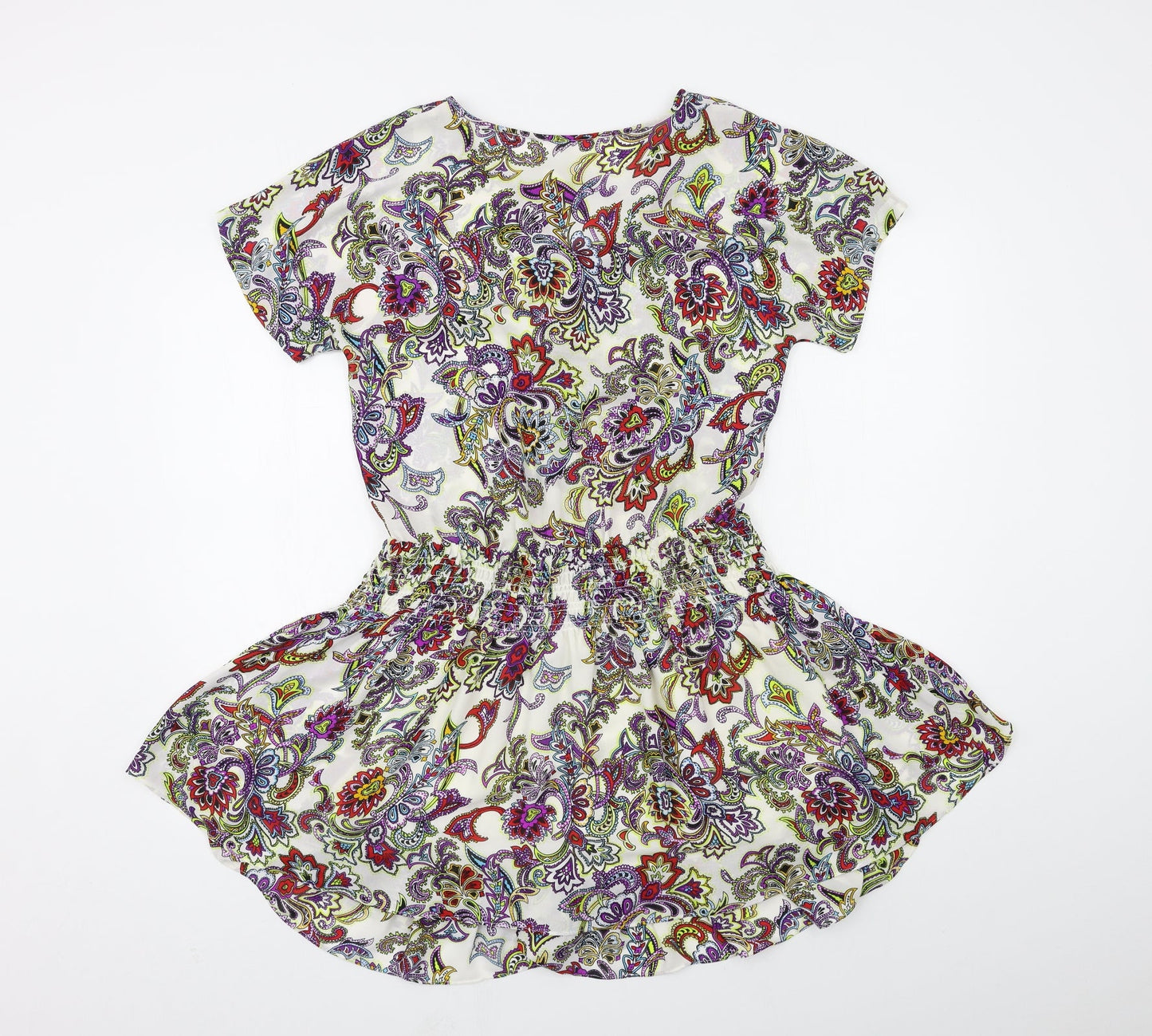 Preworn Womens White Paisley  Shift  Size XS